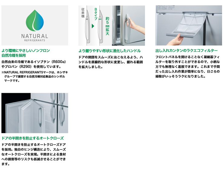 ホシザキ業務用冷蔵庫商品説明